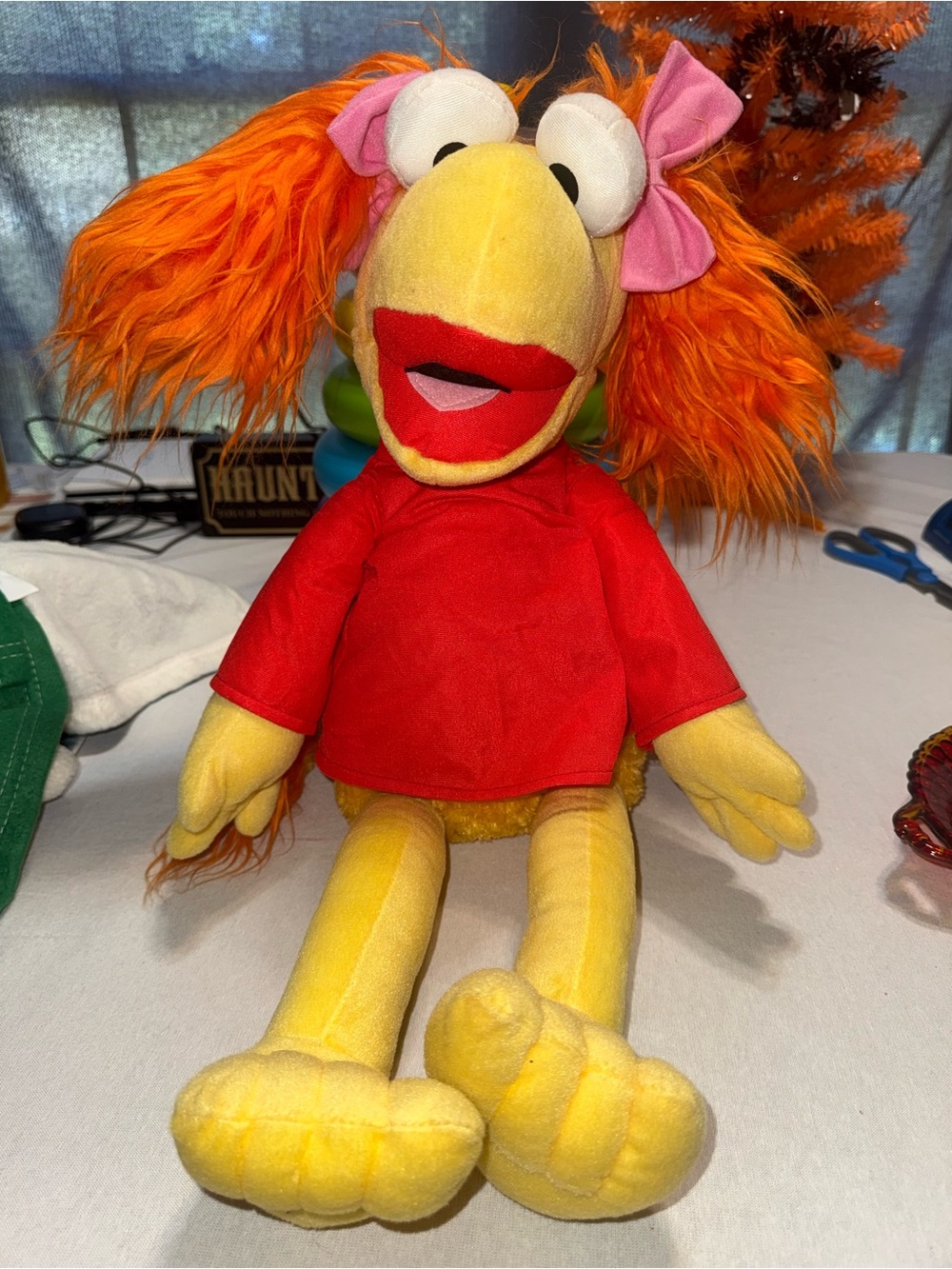 Fraggle Rock Red Shirt Plush Doll - Bright Yellow & Orange